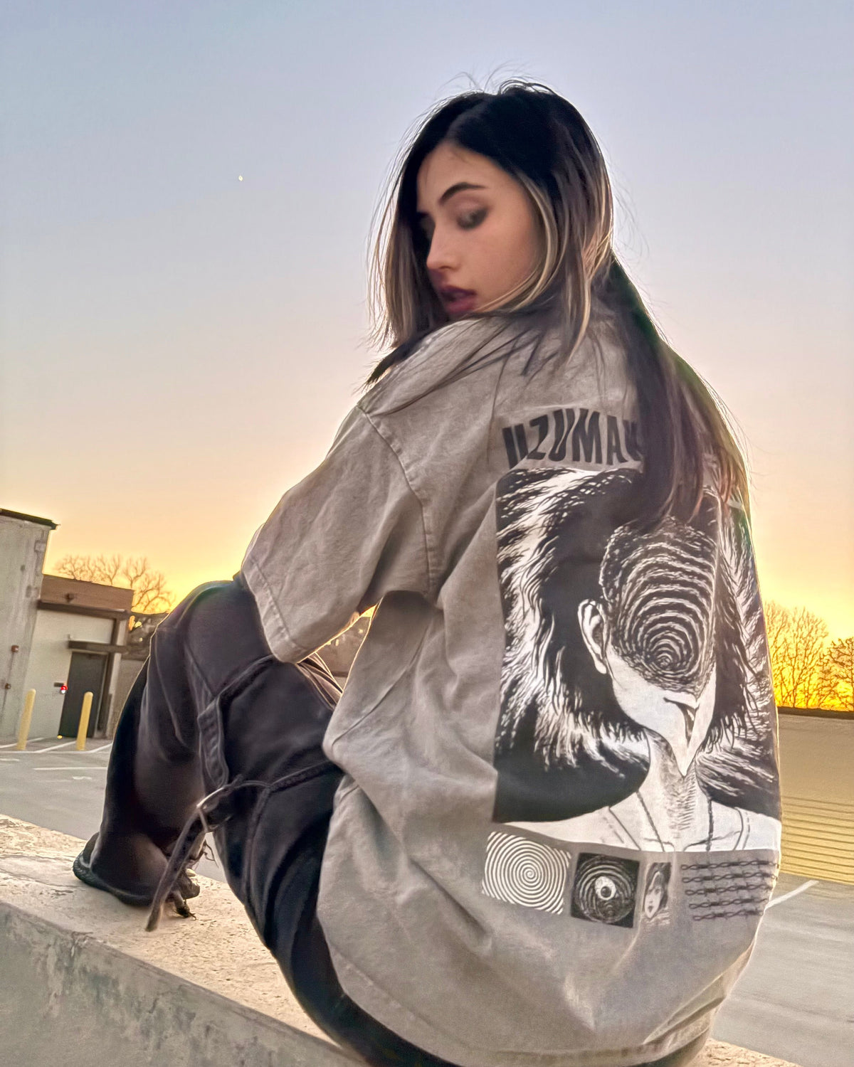 Spiral Oversized Vintage T-Shirt - ChibiBytes